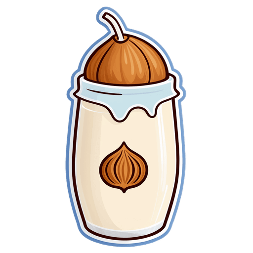 Almond Milk (Unsweetened) sticker illustration