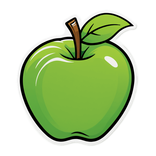 Apple (Green) sticker illustration