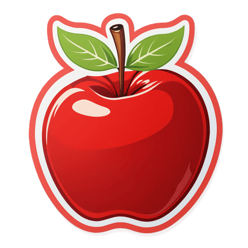 Apple (Red) sticker illustration