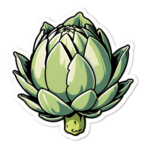 Artichoke sticker illustration