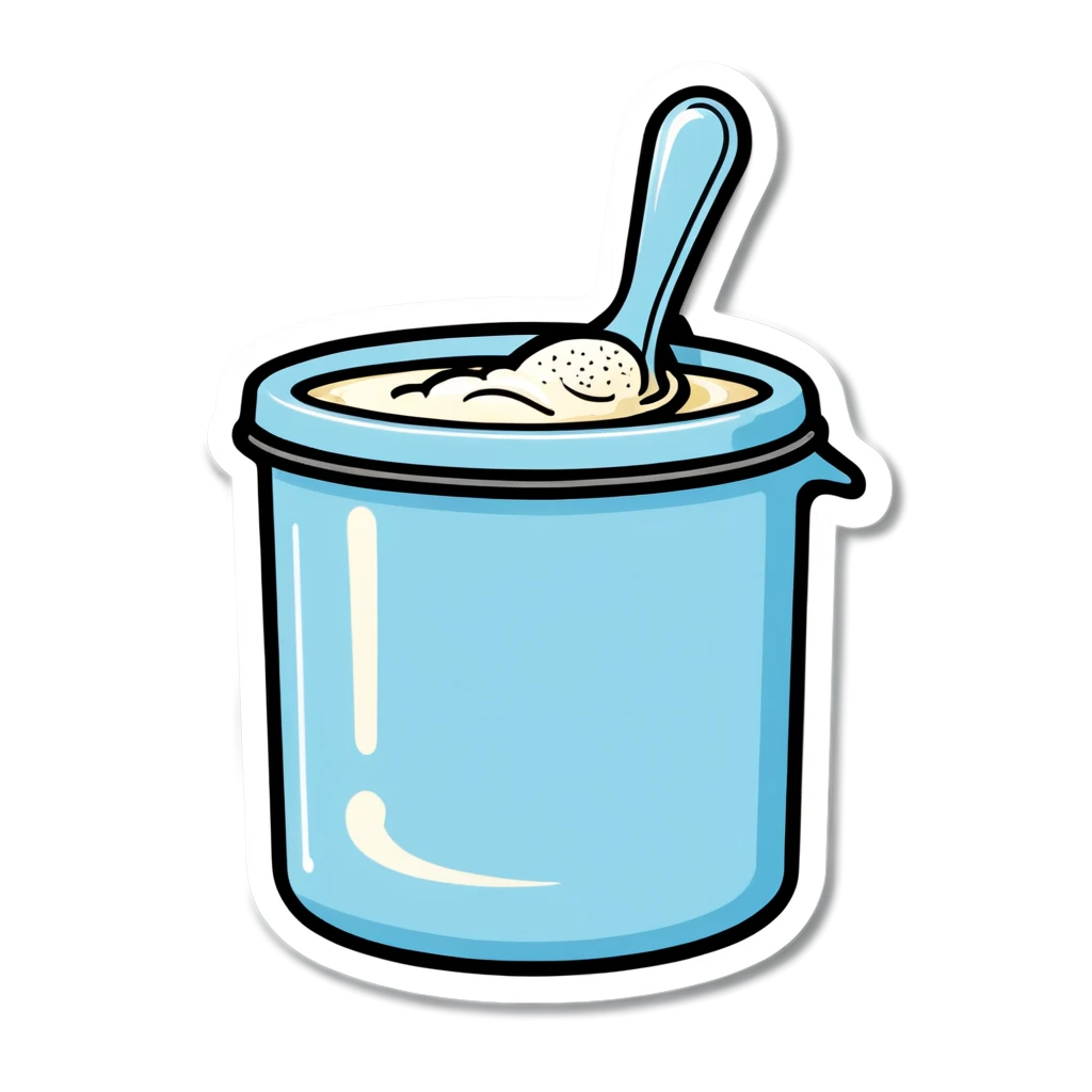 Baking Powder sticker illustration