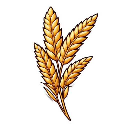 Barley sticker illustration