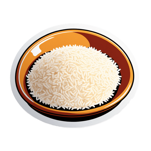 Basmati Rice sticker illustration