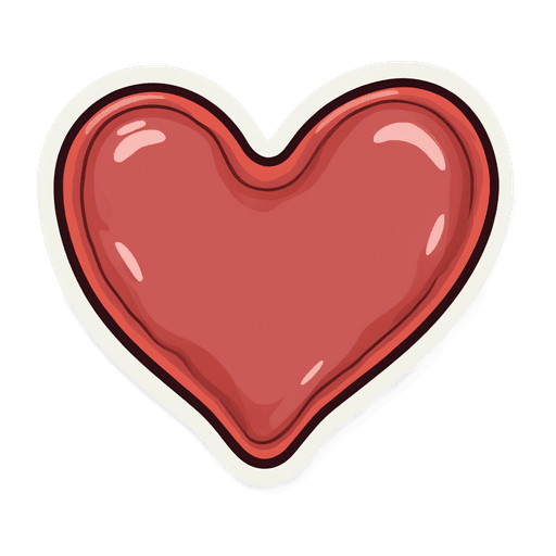 Beef Heart sticker illustration