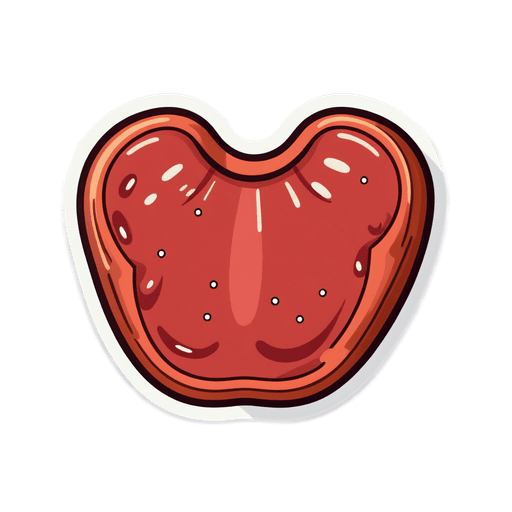 Beef Kidney sticker illustration