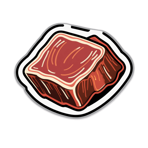 Beef Short Ribs sticker illustration