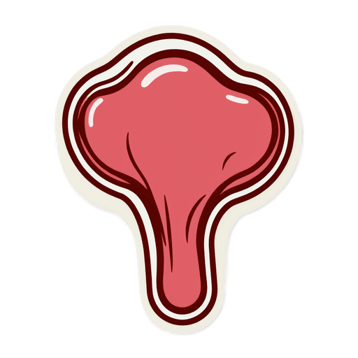 Beef Tongue sticker illustration