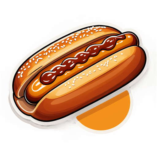 Bratwurst sticker illustration