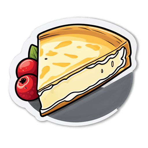 Brie Cheese sticker illustration