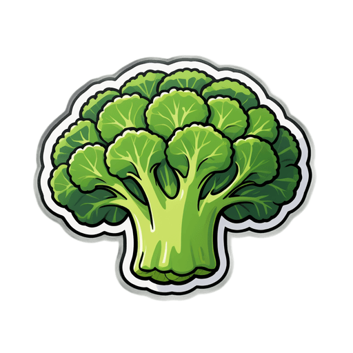 Broccoli sticker illustration
