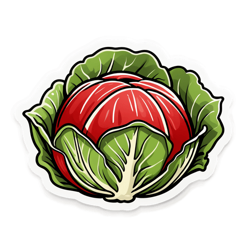 Cabbage (Red) sticker illustration