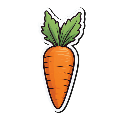 Carrot sticker illustration
