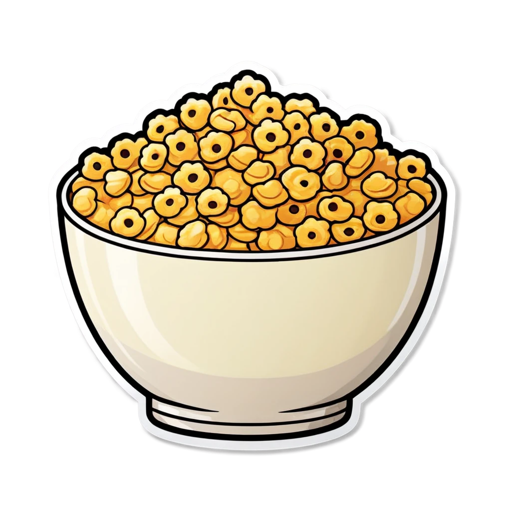 Cereal sticker illustration