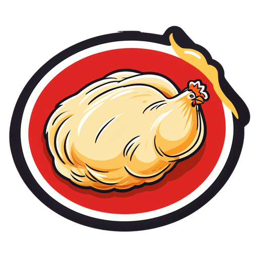 Chicken Fat sticker illustration