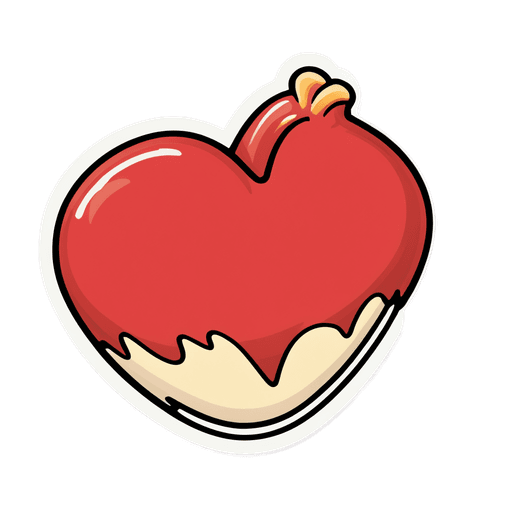 Chicken Heart sticker illustration