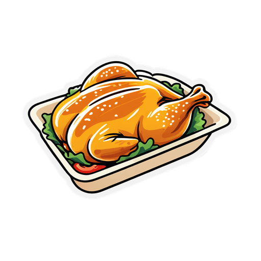 Chicken Thighs sticker illustration