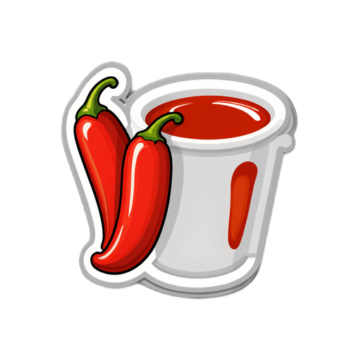 Chili Sauce sticker illustration