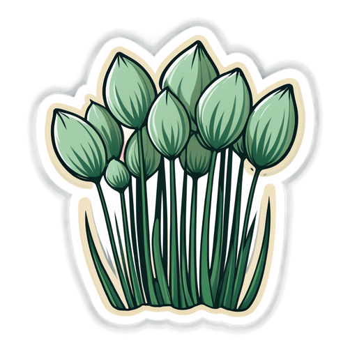 Chives sticker illustration