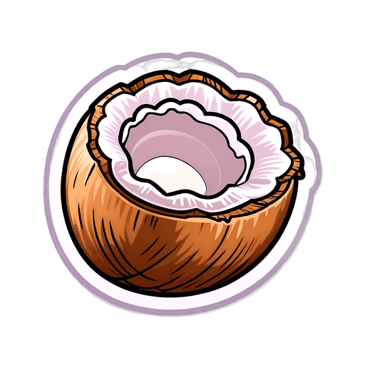 Coconut Flakes sticker illustration