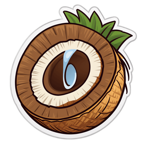 Coconut Meat sticker illustration