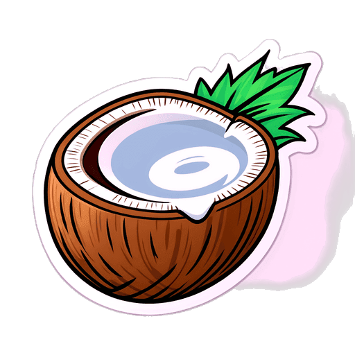 Coconut Milk sticker illustration