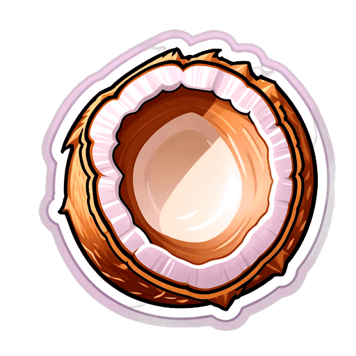 Coconut, Shredded sticker illustration