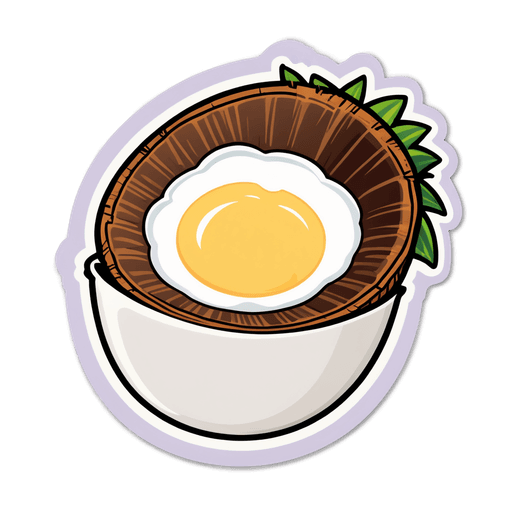 Coconut Yogurt sticker illustration