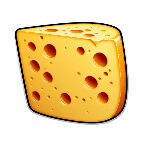 Colby Cheese sticker illustration