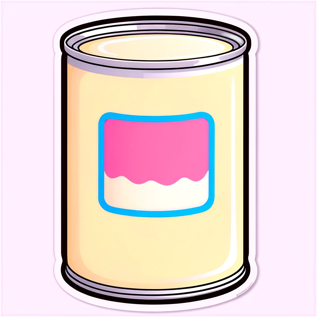Sweetened Condensed Milk sticker illustration