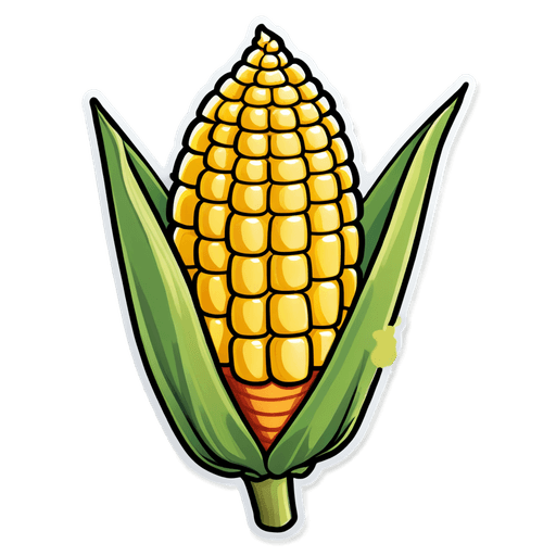 Corn sticker illustration