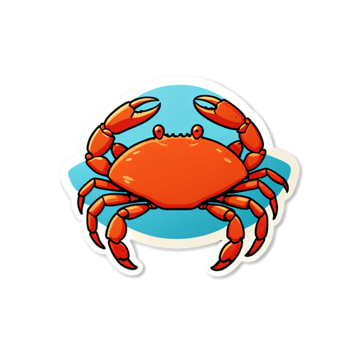 Crab sticker illustration