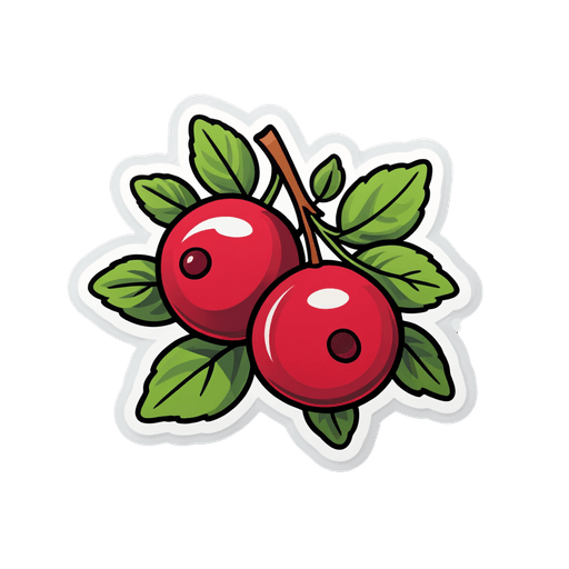 Cranberry sticker illustration