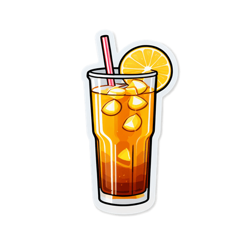 Diet Iced Tea sticker illustration