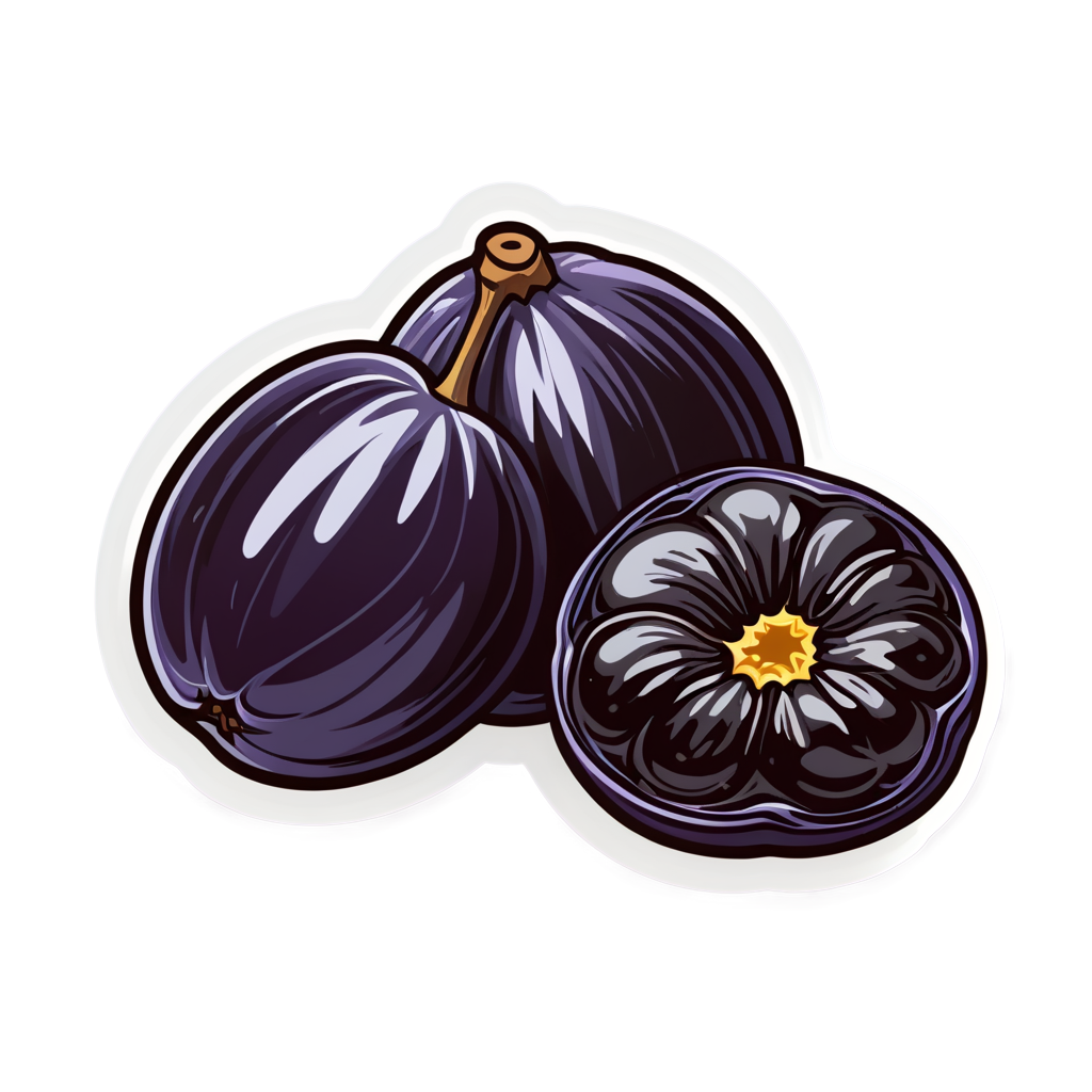 Dried Prunes sticker illustration