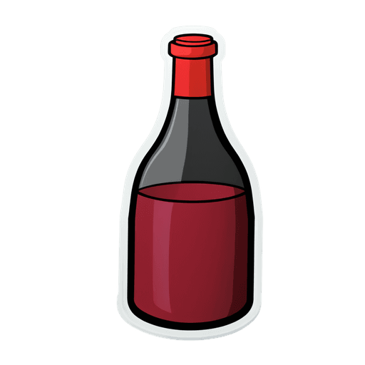 Dry Wine sticker illustration