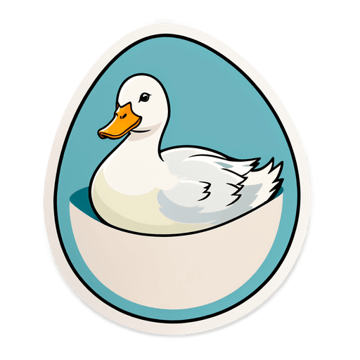 Duck Egg sticker illustration