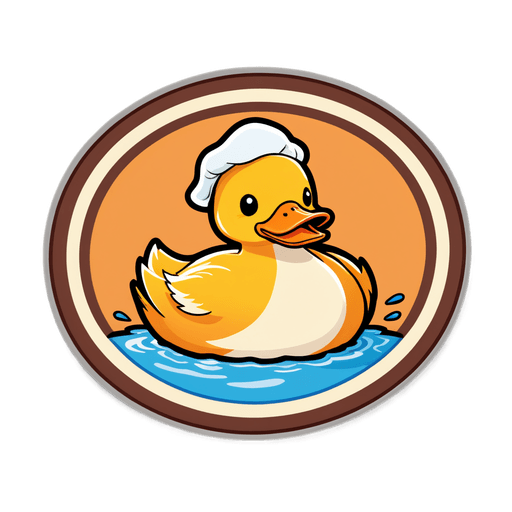 Duck Fat sticker illustration
