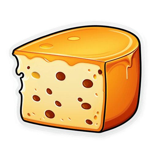Edam Cheese sticker illustration