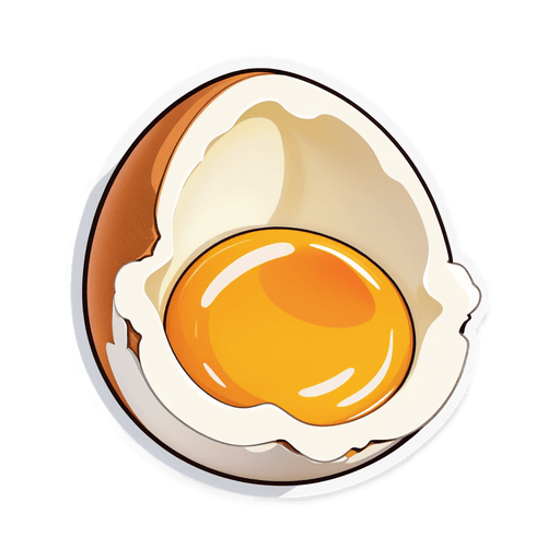 Egg White sticker illustration