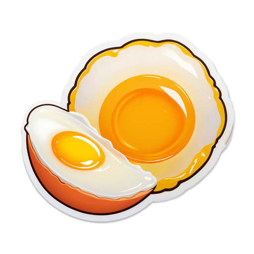 Egg Yolks sticker illustration