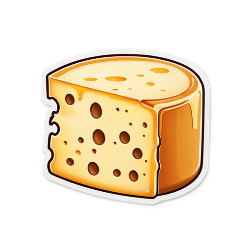Fontina Cheese sticker illustration