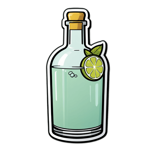 Gin sticker illustration