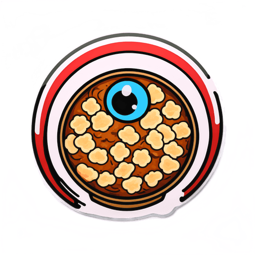 Granola sticker illustration