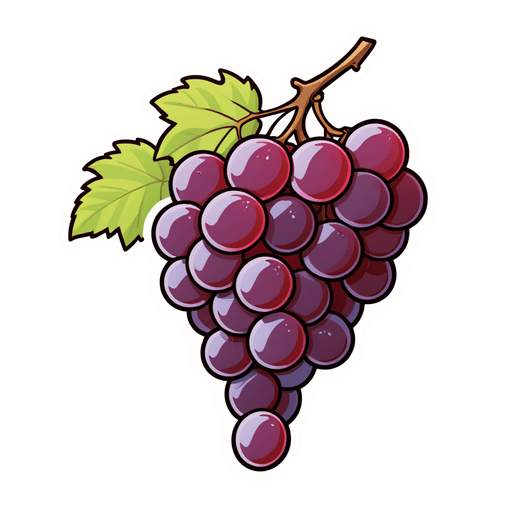 Grape (Red) sticker illustration
