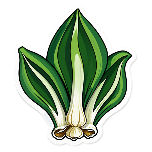 Green Onion sticker illustration