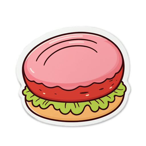 Ground Pork sticker illustration