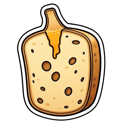 Gruyere Cheese sticker illustration