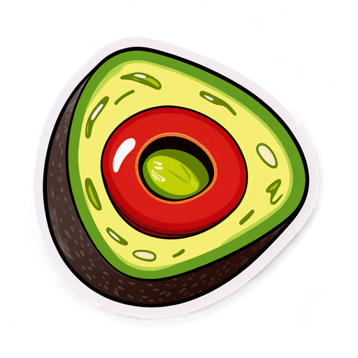 Guacamole sticker illustration