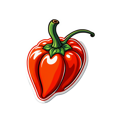 Habanero Hot Sauce sticker illustration