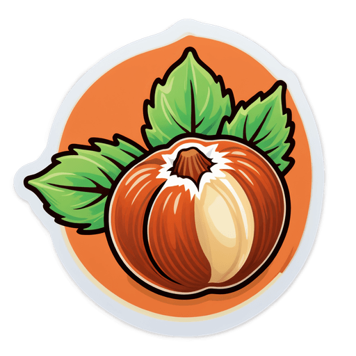 Hazelnut Oil sticker illustration